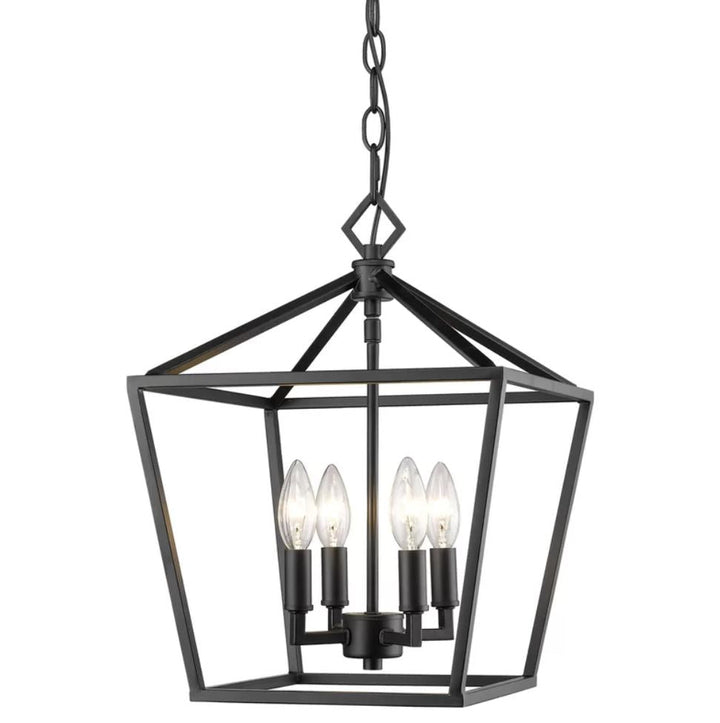 Poisson 4 Light Lantern Geometric Pendant