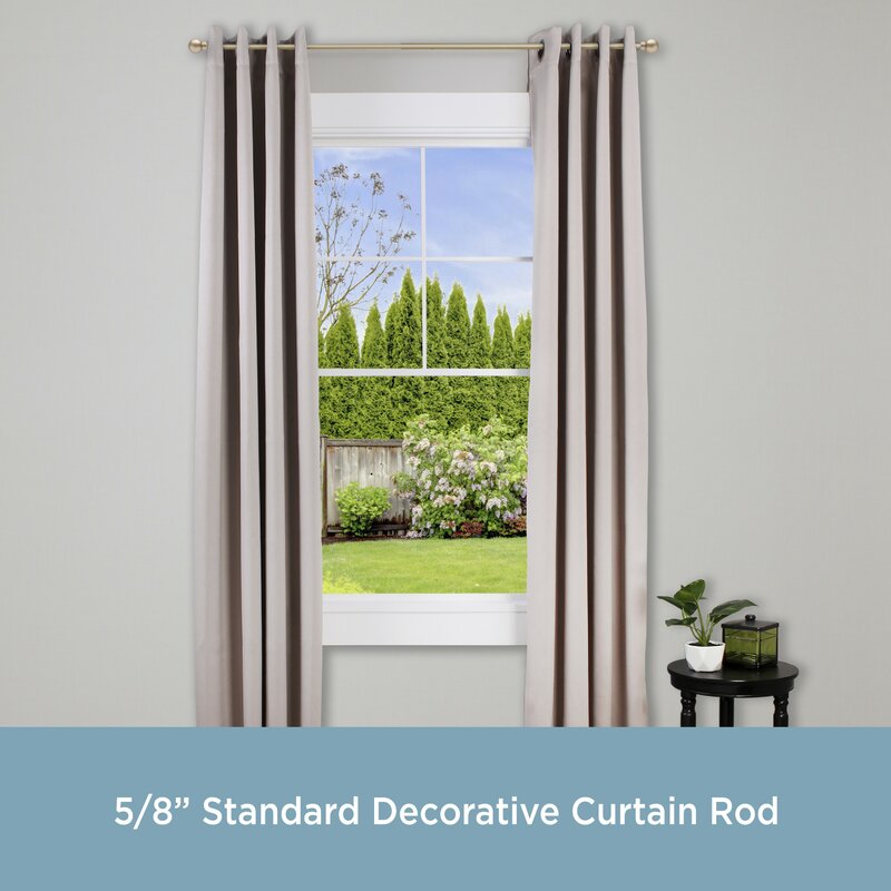 Desiree Adjustable Single Curtain Rod 48''-86''