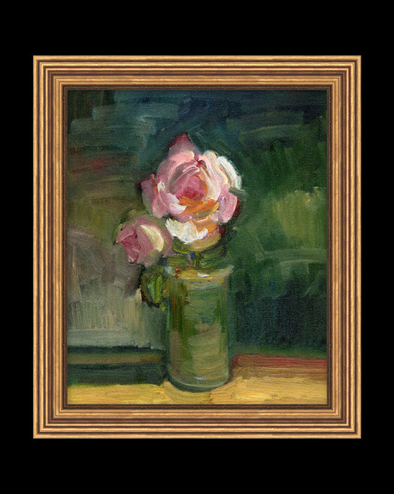 Blush Bloom With Frame-12"x14"