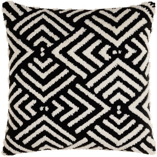 Sheldon Contemporary Black Pillow