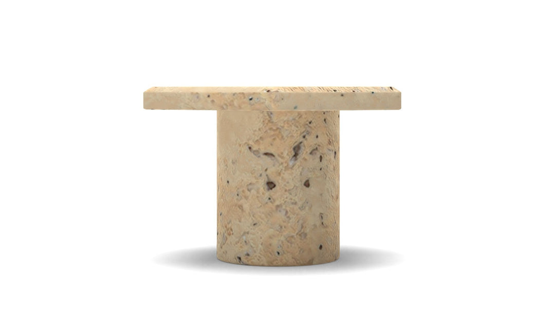 ROCA TRAVERTINE PILLAR CANDLE STANDS SMALL