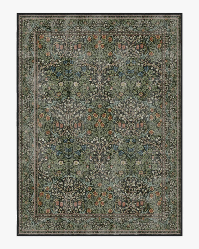 Morris and Co Blackthorn Forest Green Tufted Rug