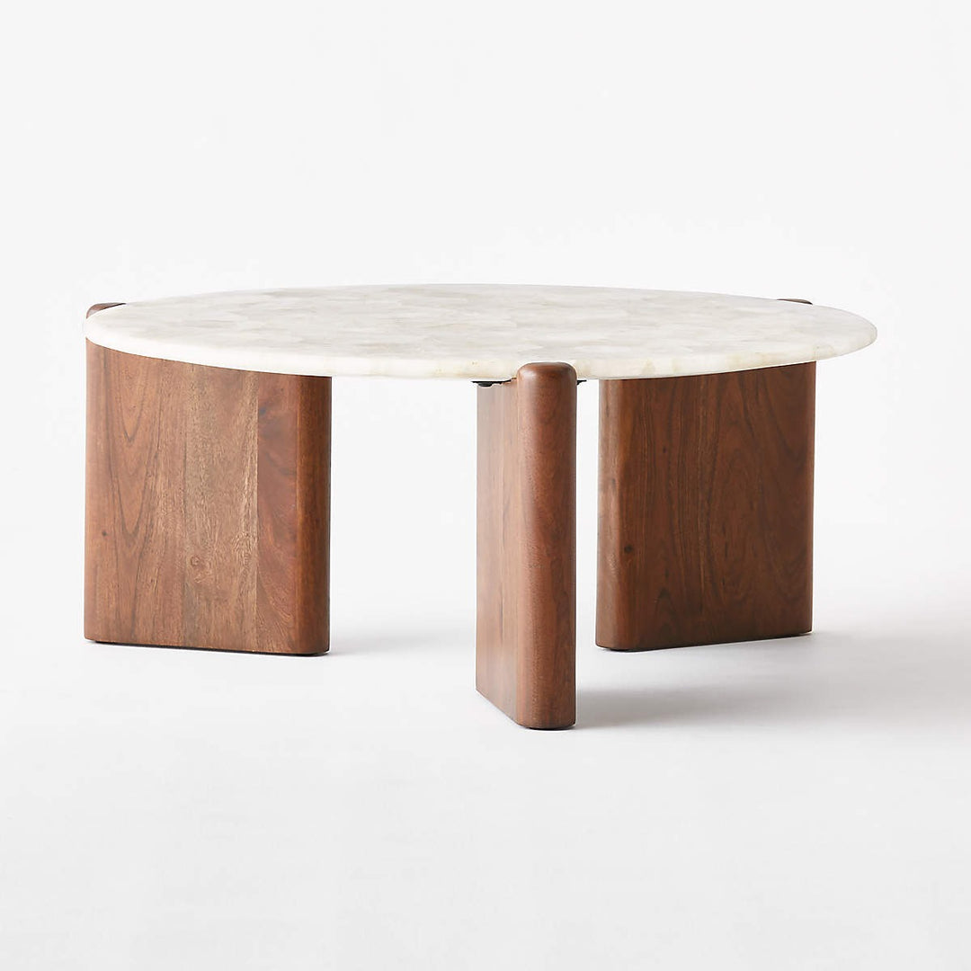 SANTORO WHITE QUARTZ COFFEE TABLE