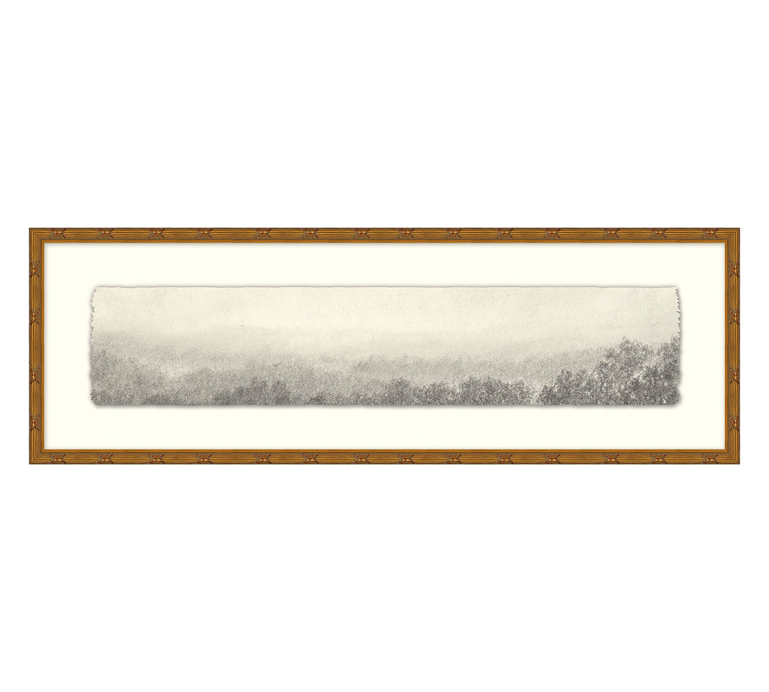 Charcoal III Treetop Panorama With Frame 18x8