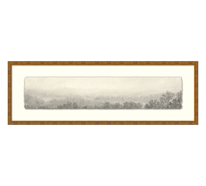 Charcoal III Treetop Panorama With Frame 18x8