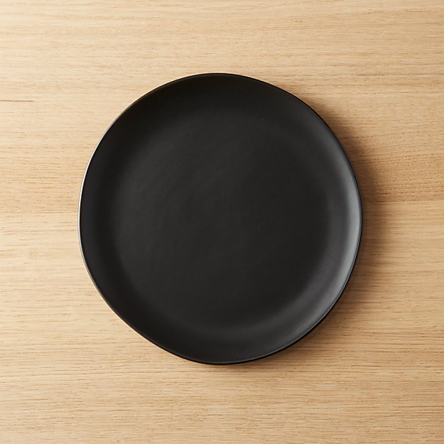 CRISP MATTE BLACK SALAD PLATE