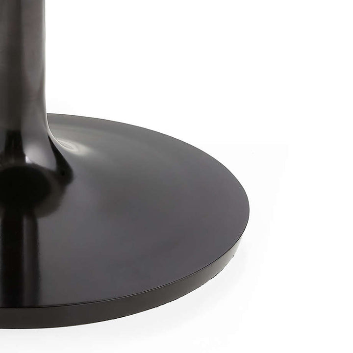 Nero 48" White Marble Dining Table with Matte Black Base