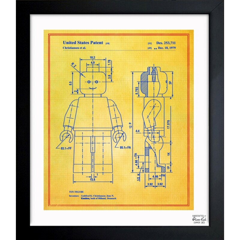 Lego Toy Figure 1979 Framed Graphic Art
