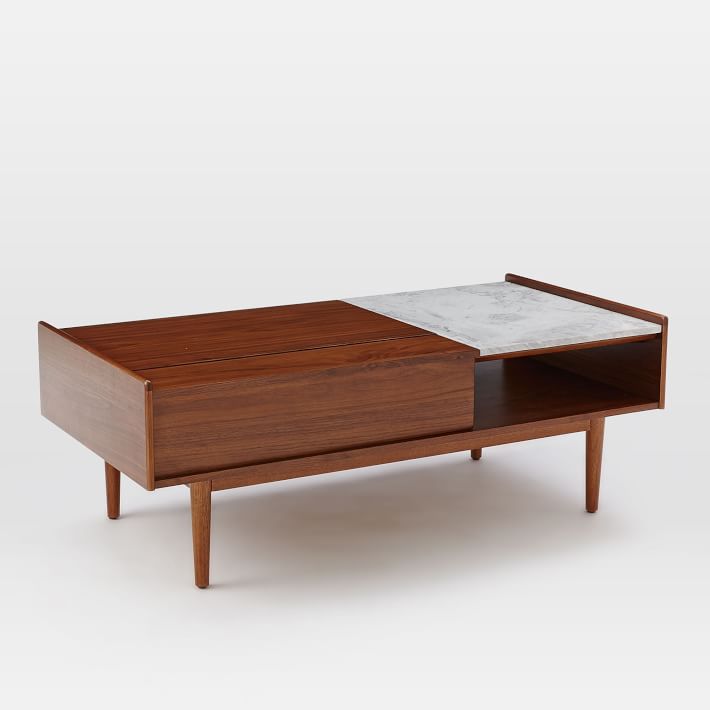 Mid Century Pop Up Storage Coffee Table