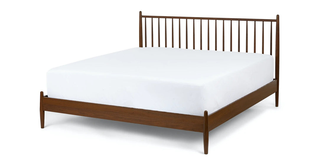 Lenia Walnut King Bed