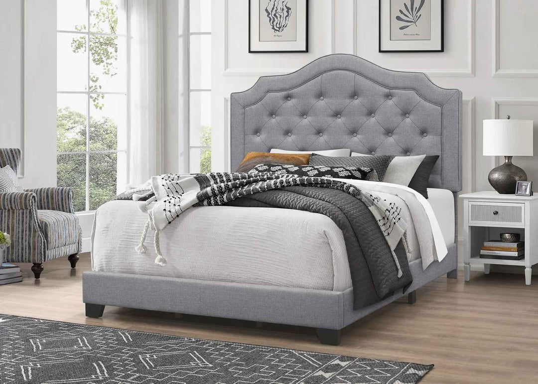 Alayah Tufted Upholstered Low Profile Standard Bed-Queen