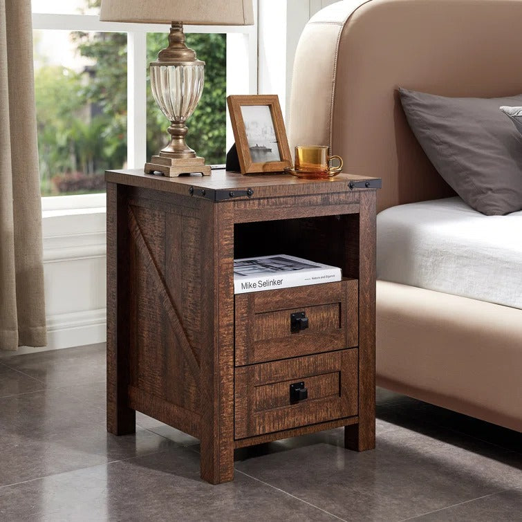 Adaija 18W Nightstand with Charging Station
