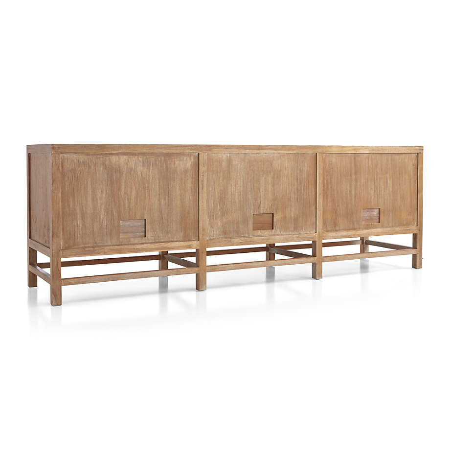 Blake Light Brown Teak and Rattan Media Console