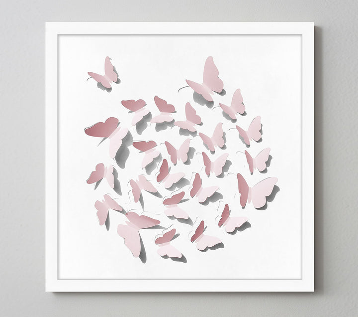 Folded Butterfly Framed Art-24.5"x24.5"