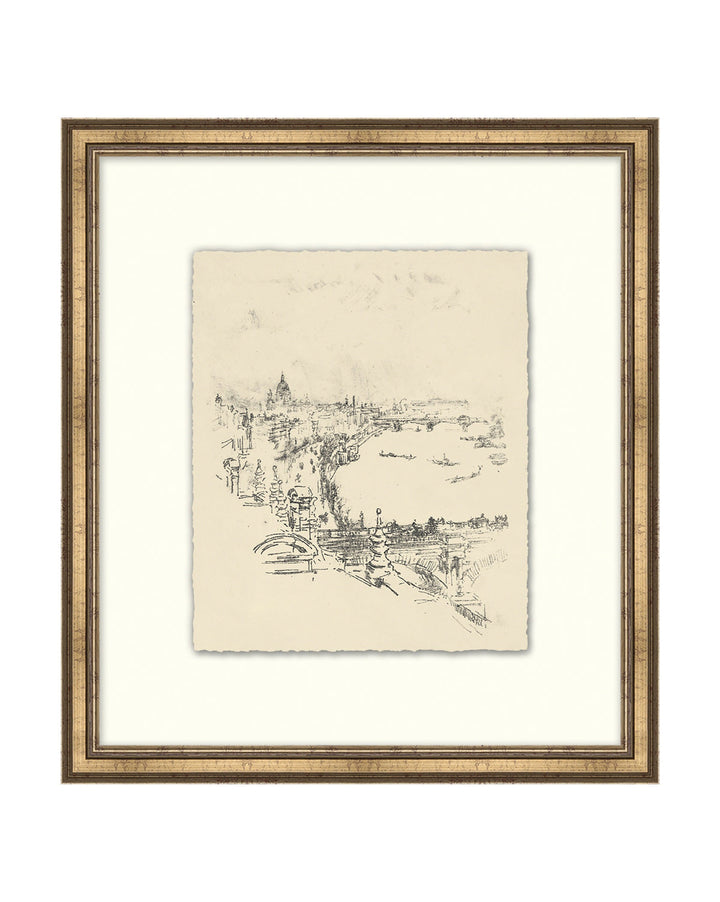 Etched City With Frame-17.75"X19.75