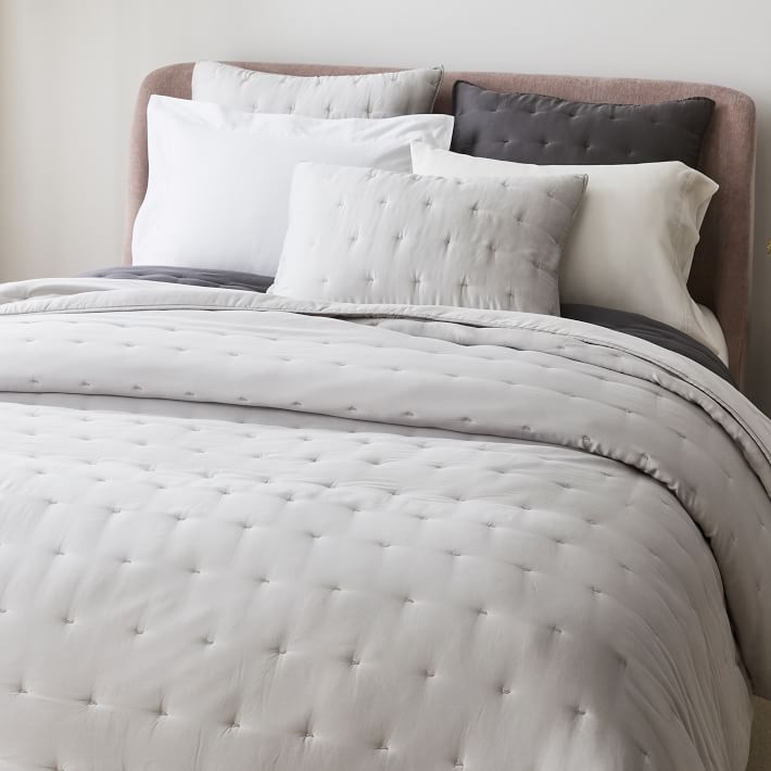 Silky TENCEL Crescent Stitch Quilt & Shams