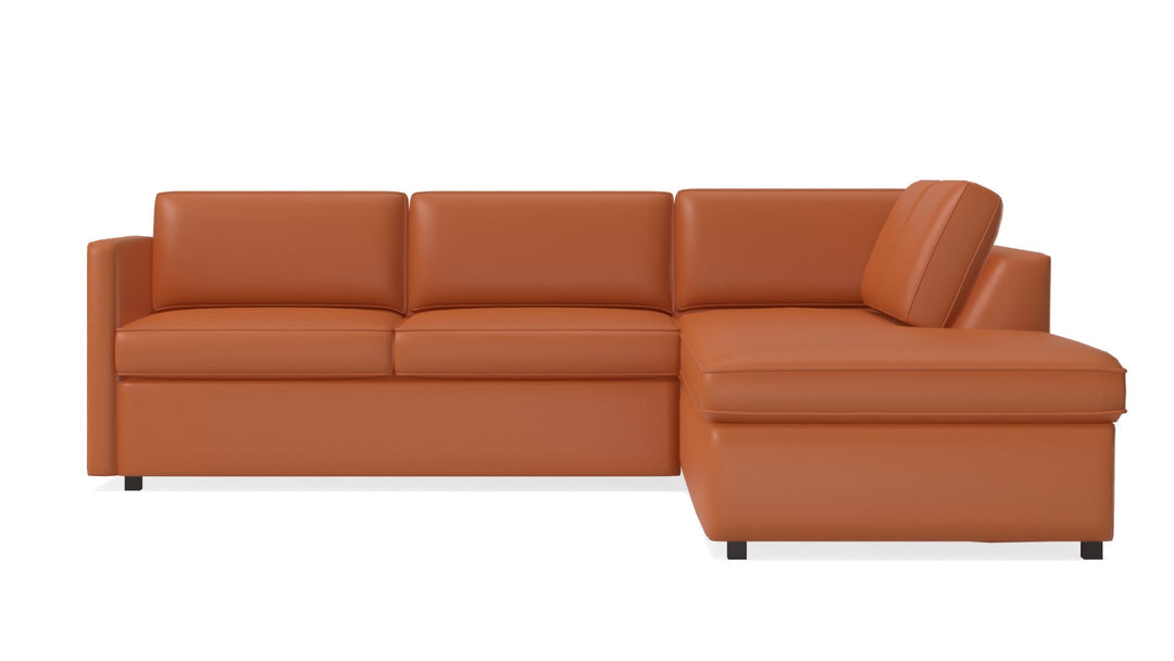 Harris Leather 2-Piece Terminal Chaise Sectional