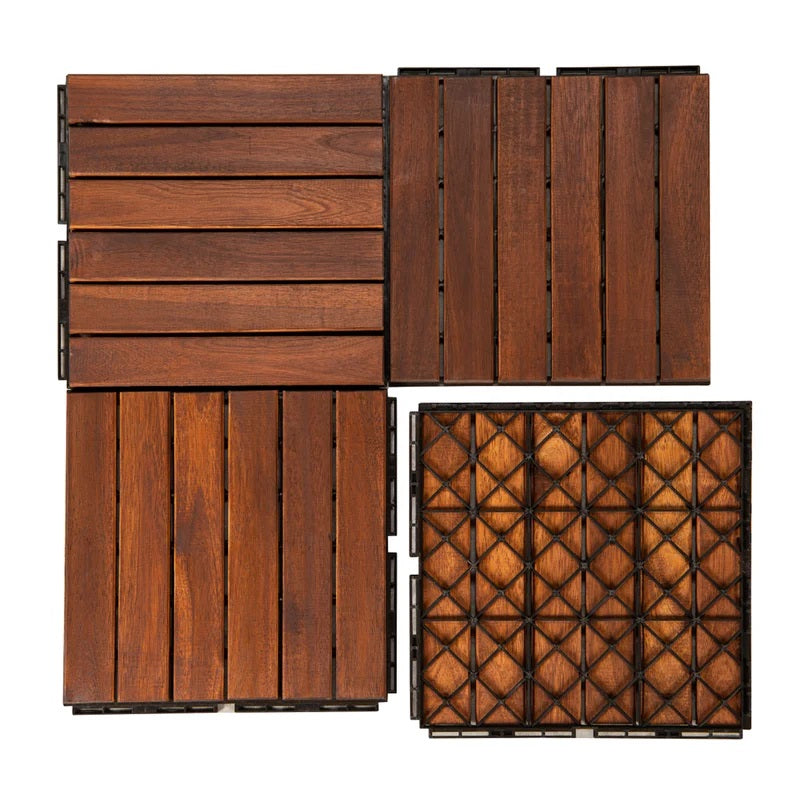 Wood Interlocking Deck Tile