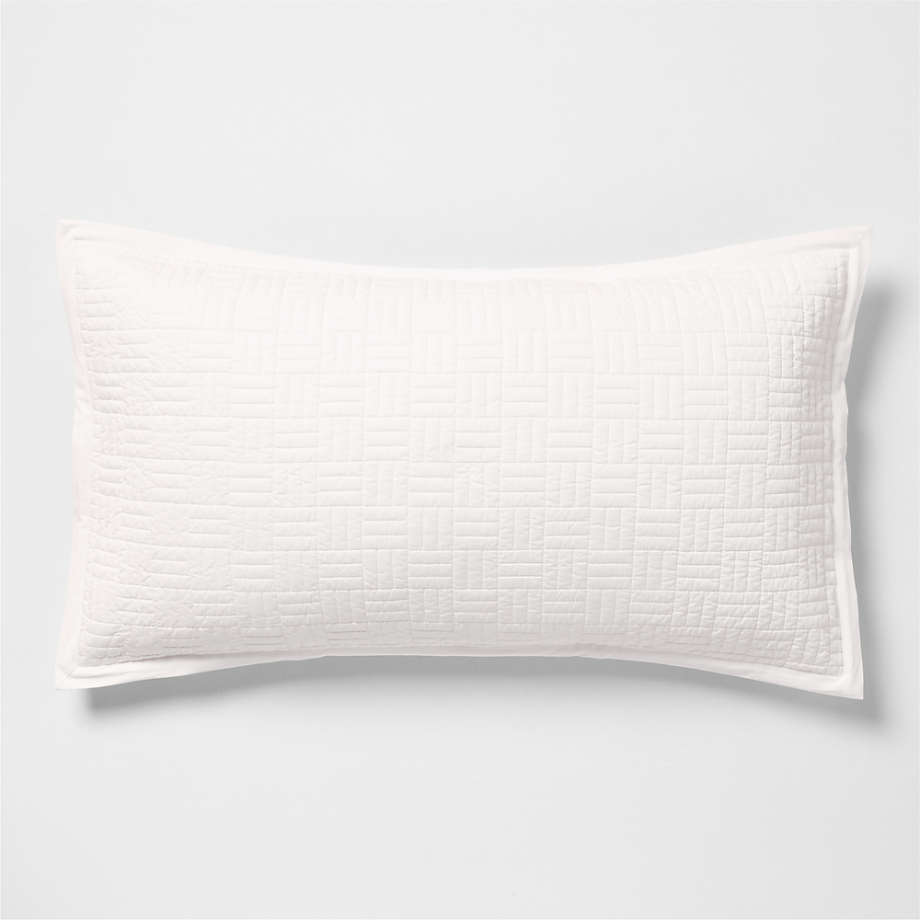 Serene Washed Organic White King Sham