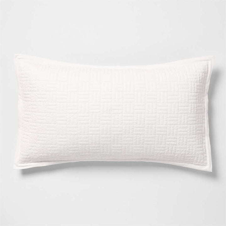 Serene Washed Organic White King Sham