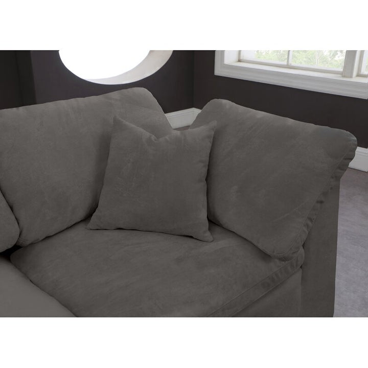 Millersburg Velvet Modular Sofa and Chaise with Ottoman