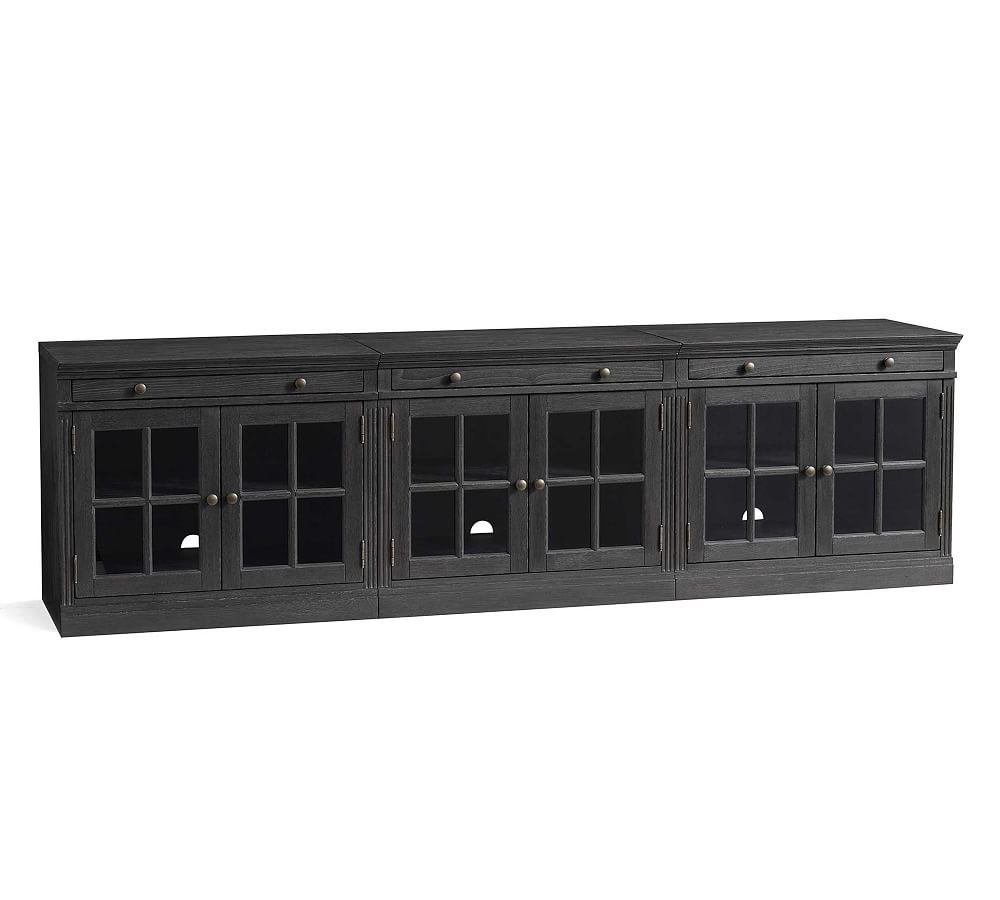 Livingston Media Console with Glass Cabinet