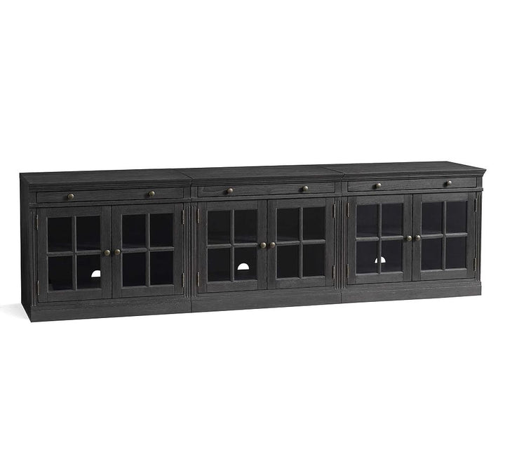 Livingston Media Console with Glass Cabinet