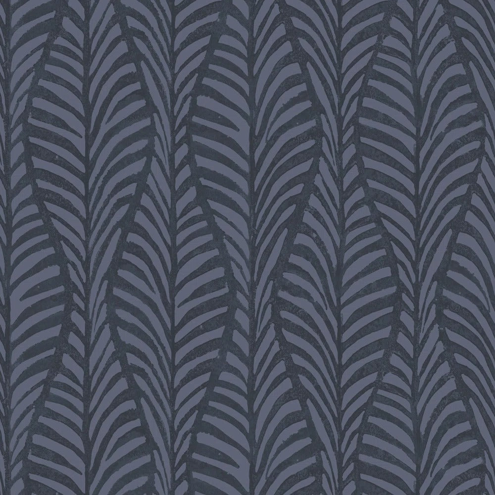 Block Print Leaves Peel and Stick Wallpaper