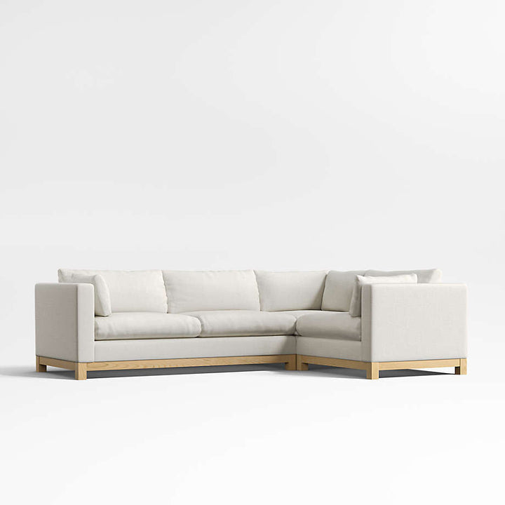 Pacific Wood 3 Piece Corner Sectional Sofa