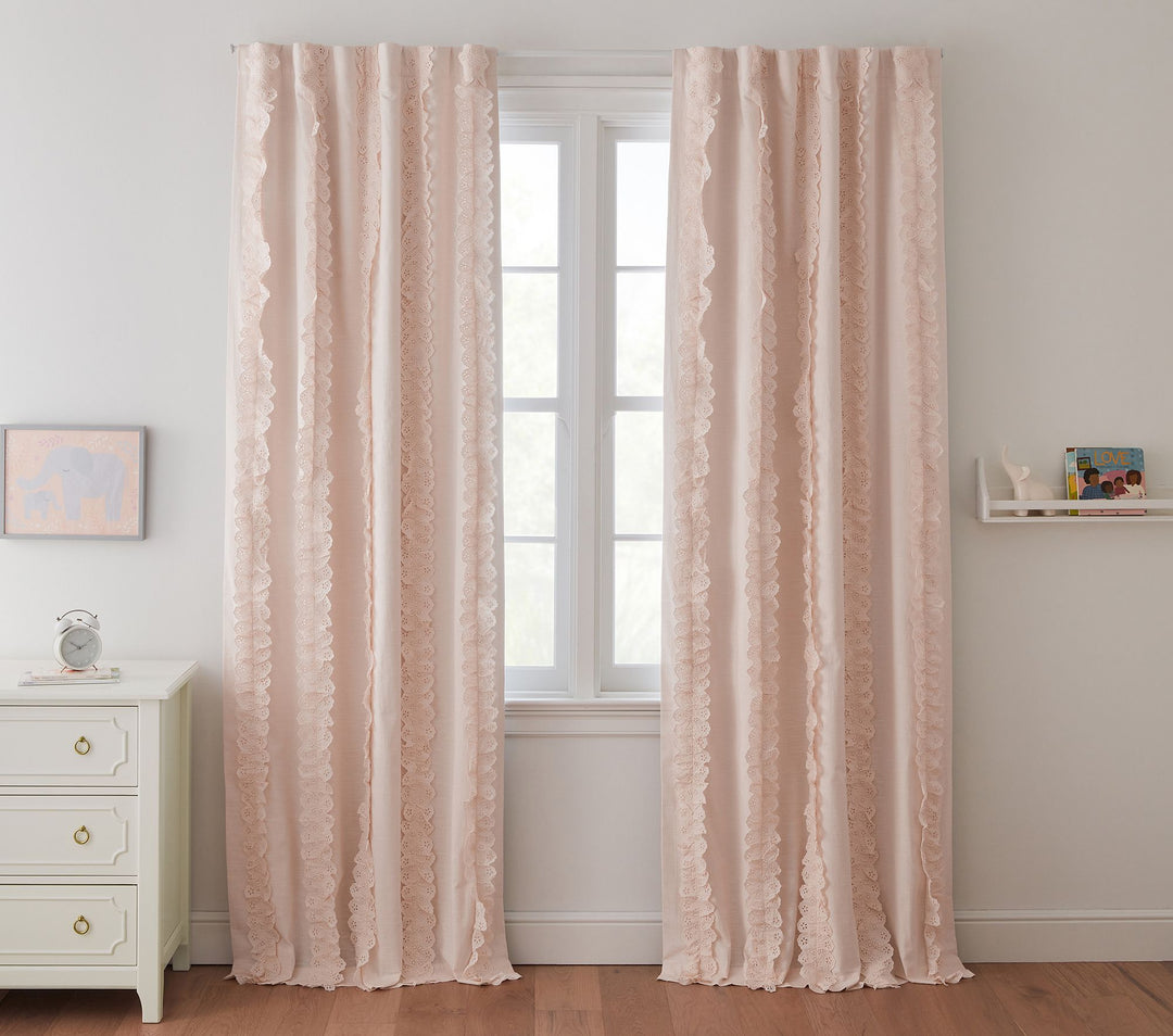 Eyelet Applique Blackout Curtain 48" x 96"