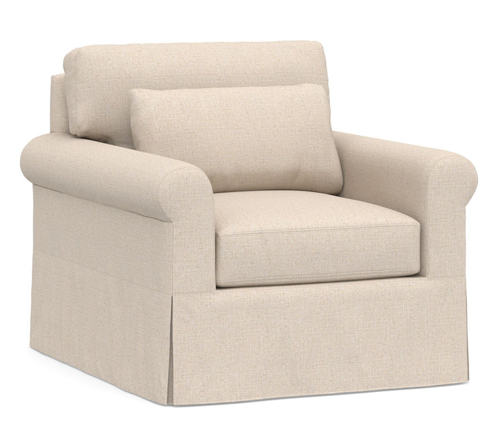 York Roll Arm Deep Seat Slipcovered Chair