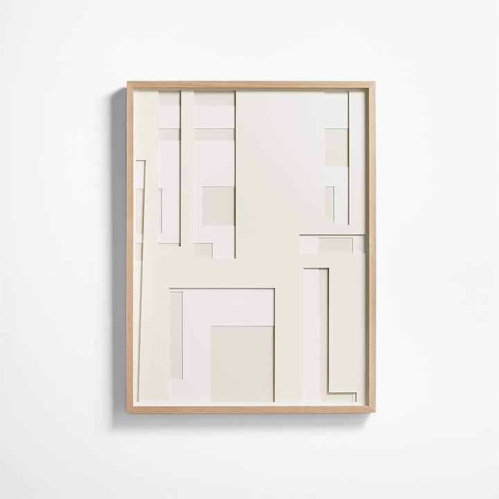 Dimension I Framed Hand Cut Paper Wall Art by Coup d'Esprit with Frame-30"x40"