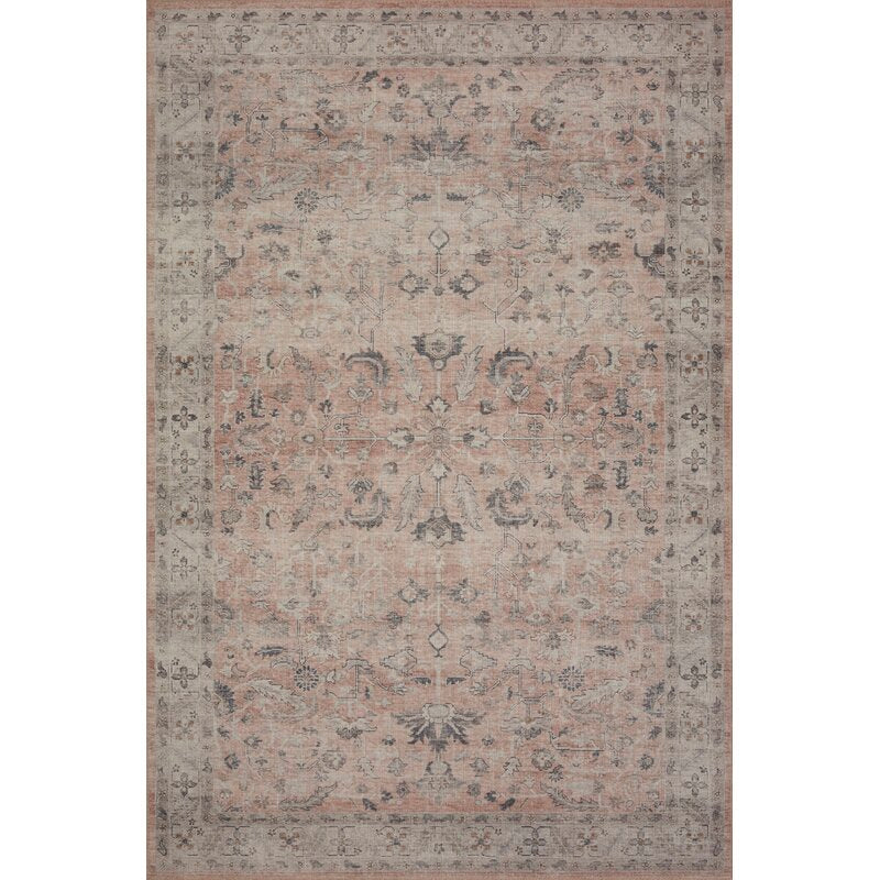 Jacques Oriental Dark Blush Area Rug-7'6"x9'6"