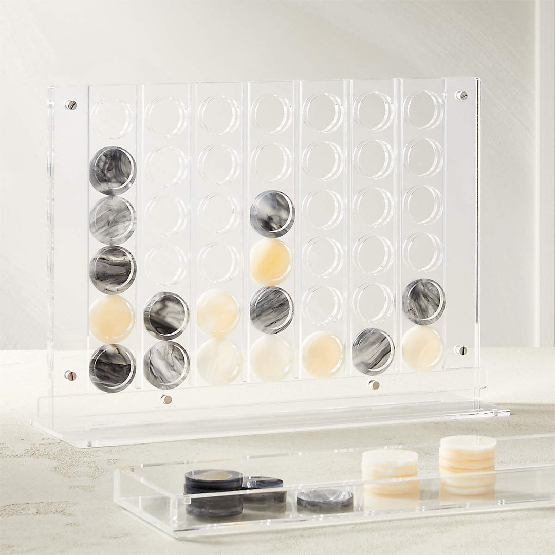 ACRYLIC FOUR IN A ROW BOARD GAME