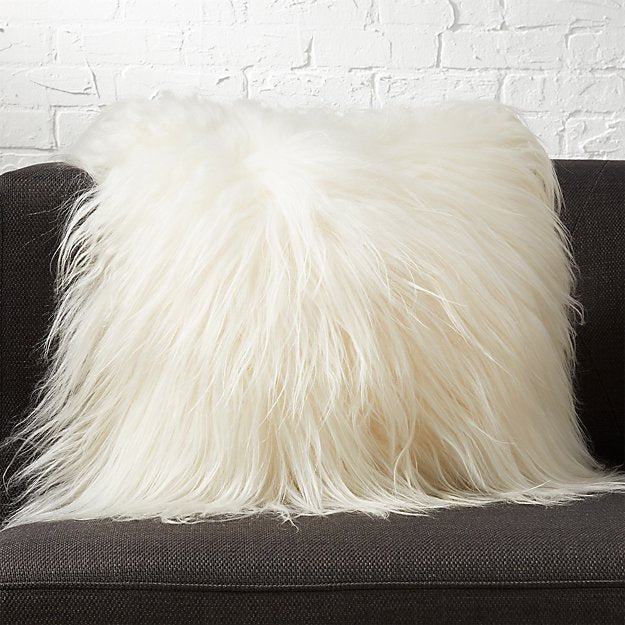 Icelandic Sheepskin Pillow With Insert-16"x16"