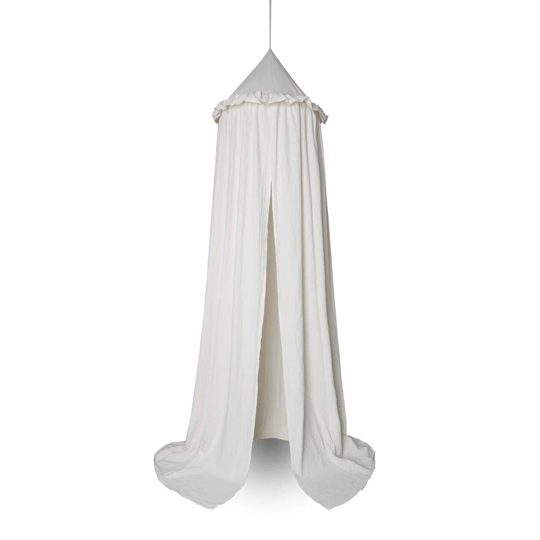 Kids Bed Canopy With Frills Cotton Hanging Tent