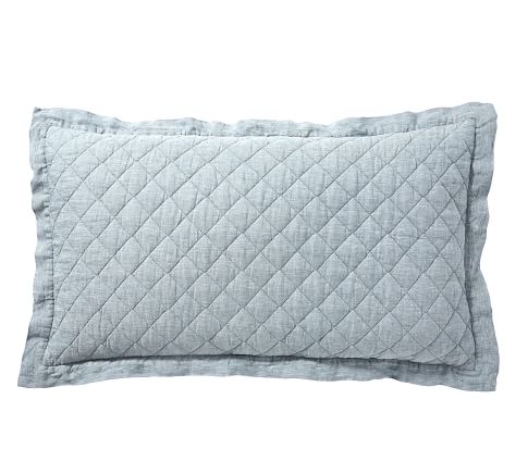 Belgian Flax Linen Diamond Sham No Insert-36"x20"