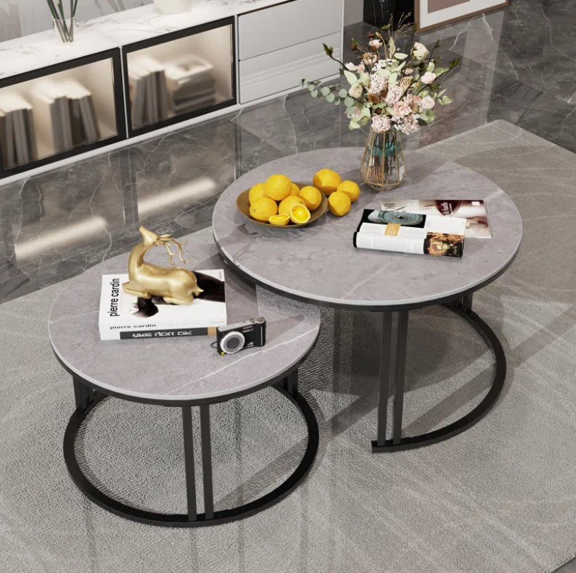 Jakesha Stone Top Nesting Coffee Table