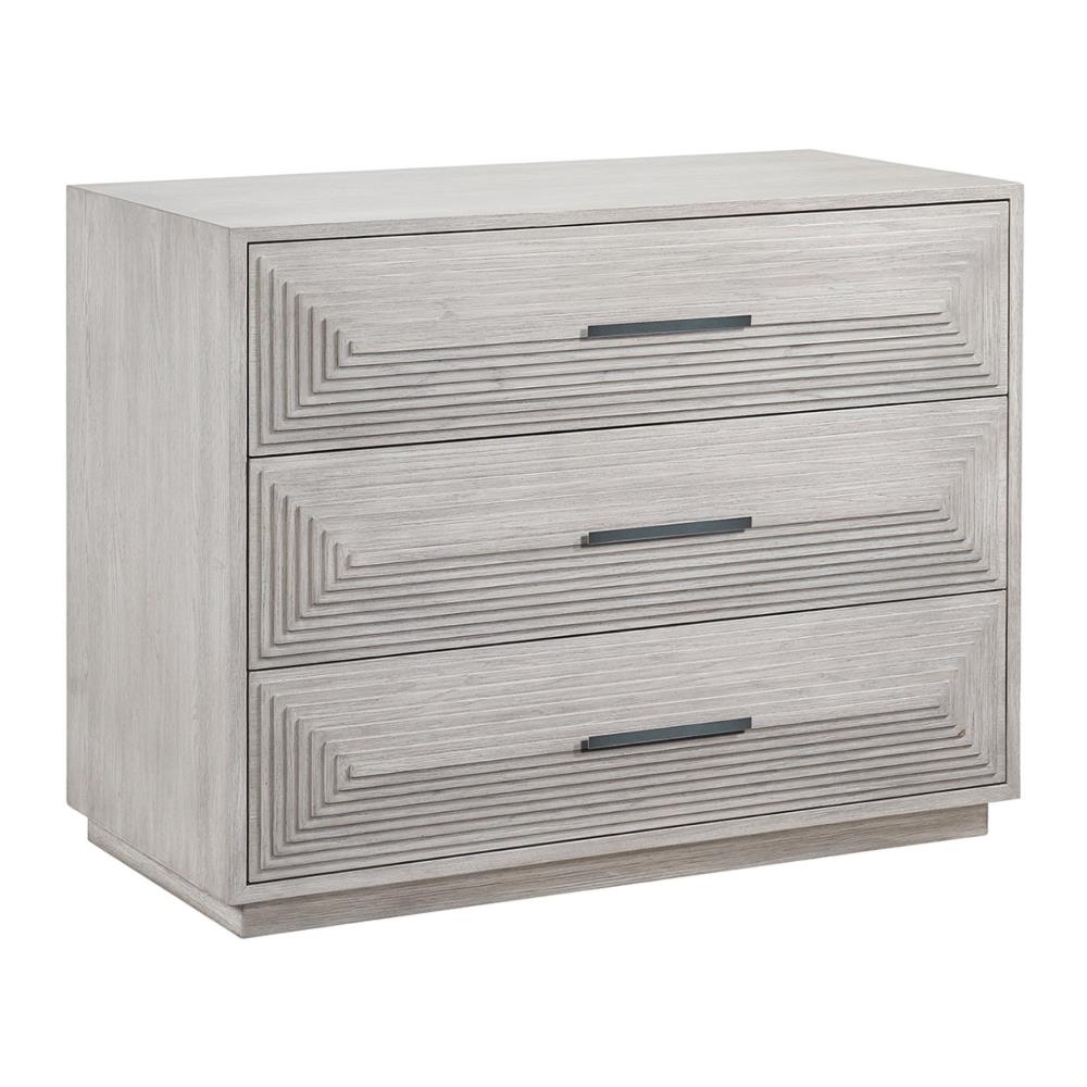 James Modern Classic Grey 3 Drawer Wood Dresser