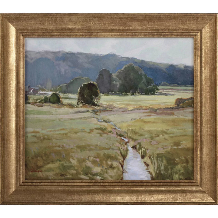 Summer Pasture Framed Wall Art Brass-16"x14"
