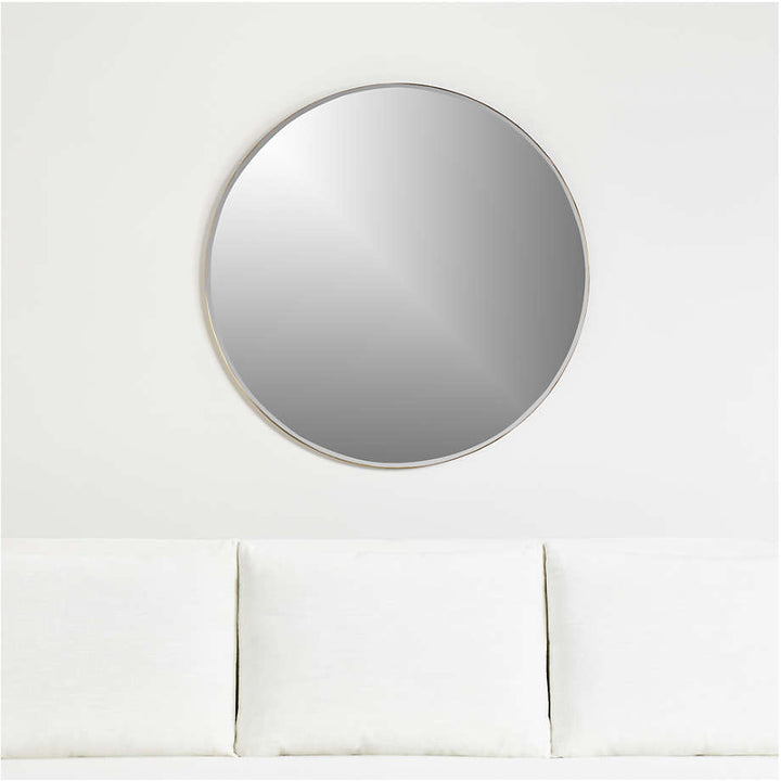 Edge Brass Round Mirror