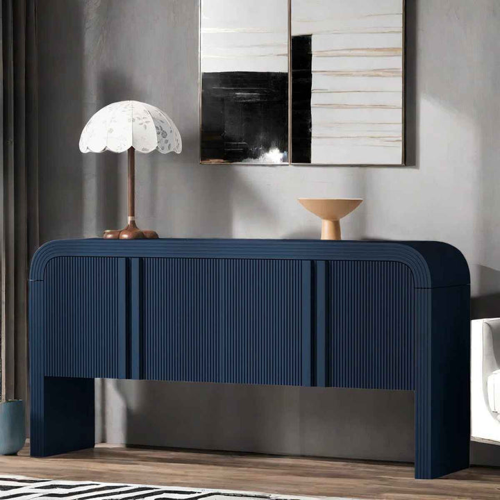 Himanshi Striped Sideboard with 4 Doors