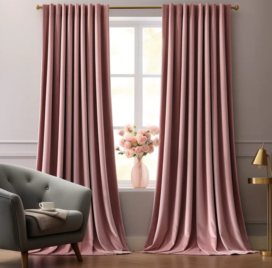 Lauier Velvet Blackout Curtain Pair