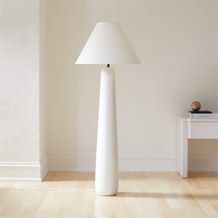 Polar White Cement Floor Lamp