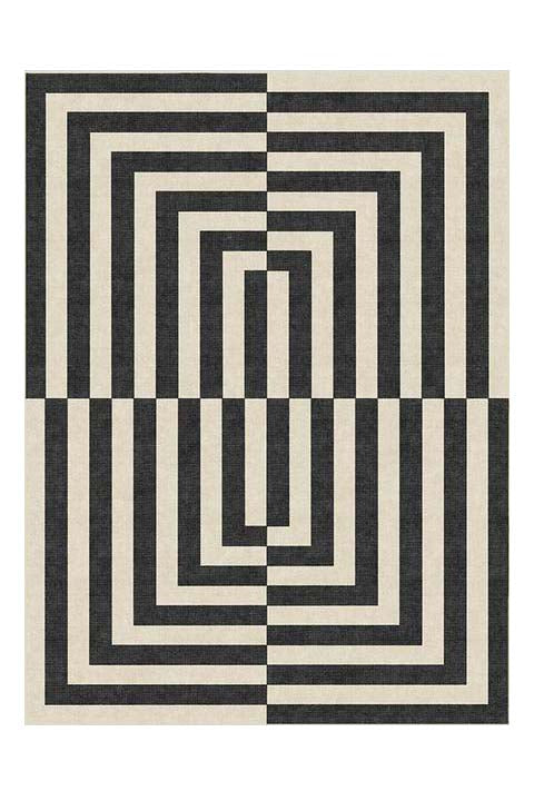 Jonathan Adler Op Art Charcoal Rug 9'x12'