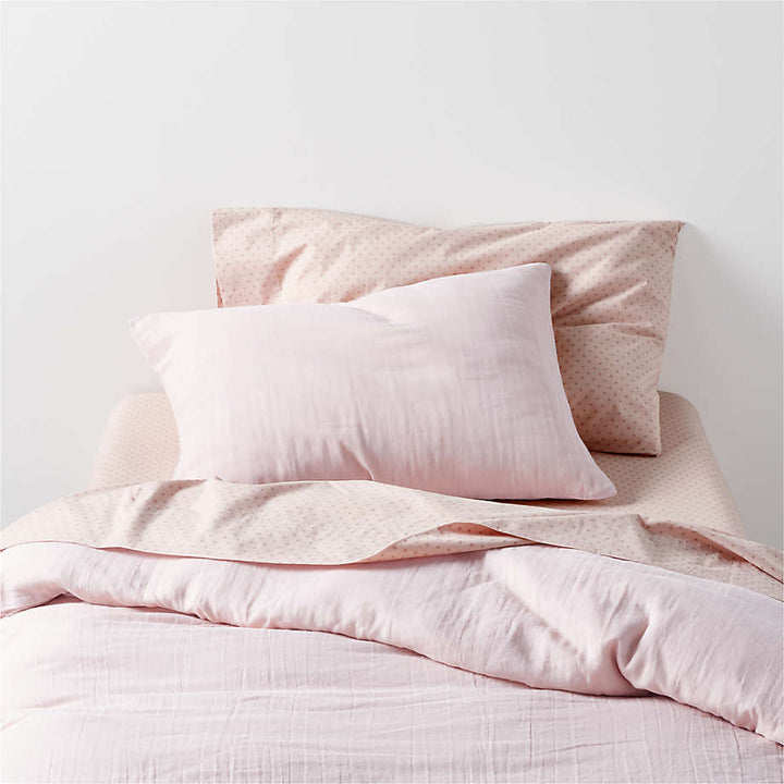 Supersoft Mauve Rose Organic Cotton Gauze Kids Twin Duvet Cover