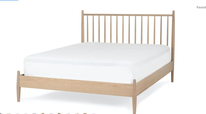 Lenia White Oak Bed-Queen