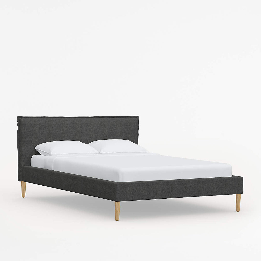 Lane California King Linen Charcoal Low Profile Bed