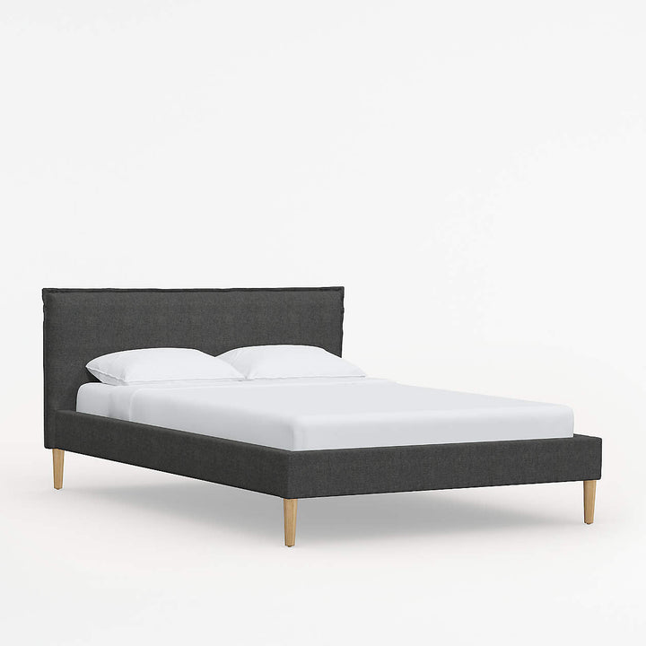 Lane California King Linen Charcoal Low Profile Bed