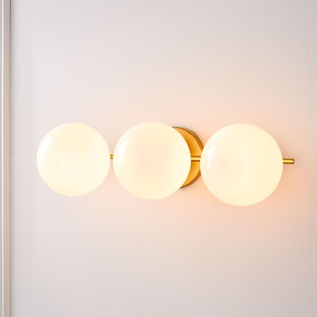 Sphere and Stem 3 Light Sconce